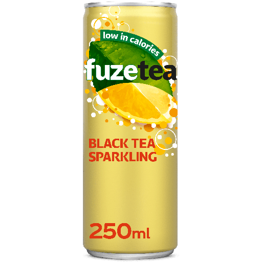 fuze tea sparkling black tea 24x25cl blik