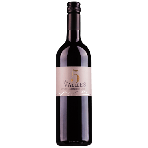Les 5 Vallees Merlot 75cl