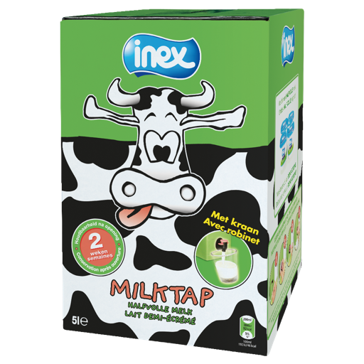 inex melktap halfvol 5l bib